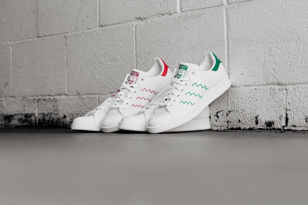 Adidas stan smith red zig zag Clearance