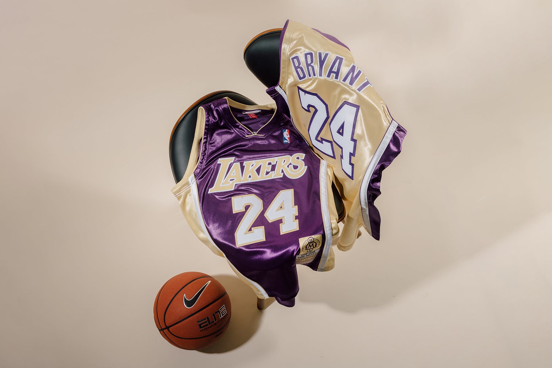 K. Bryant 8 Los Angeles Yellow Retro Basketball Jersey with League