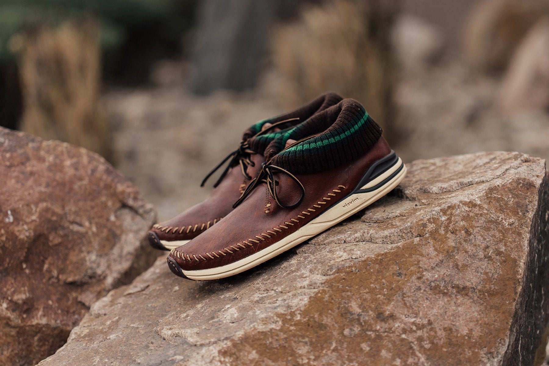 Visvim Leather Maliseet Folk in Brown Available Now – Feature