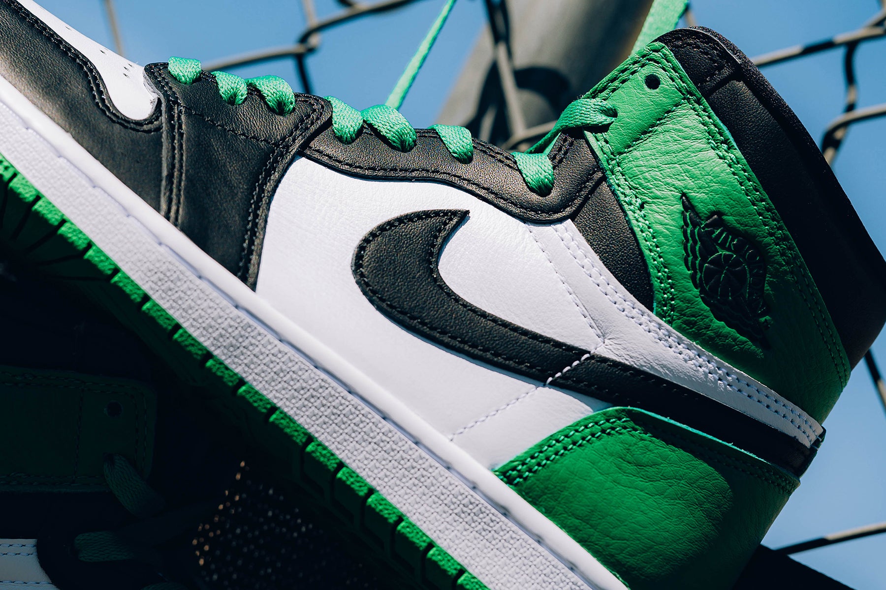 Michael Jordan Autographed Nike Air Jordan 1 Retro High Pine Green and  Black Shoes