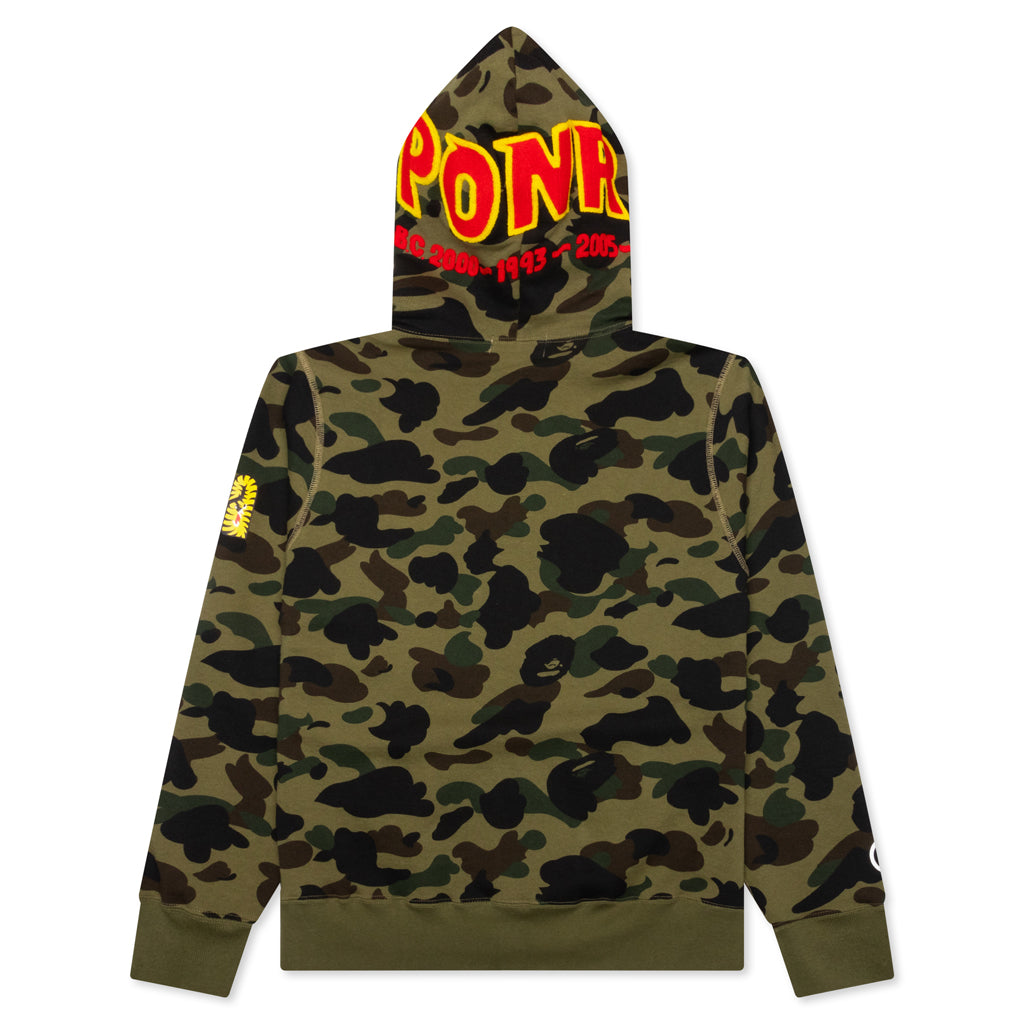 1st Camo 2nd Shark Full Zip Hoodie - Green – Feature