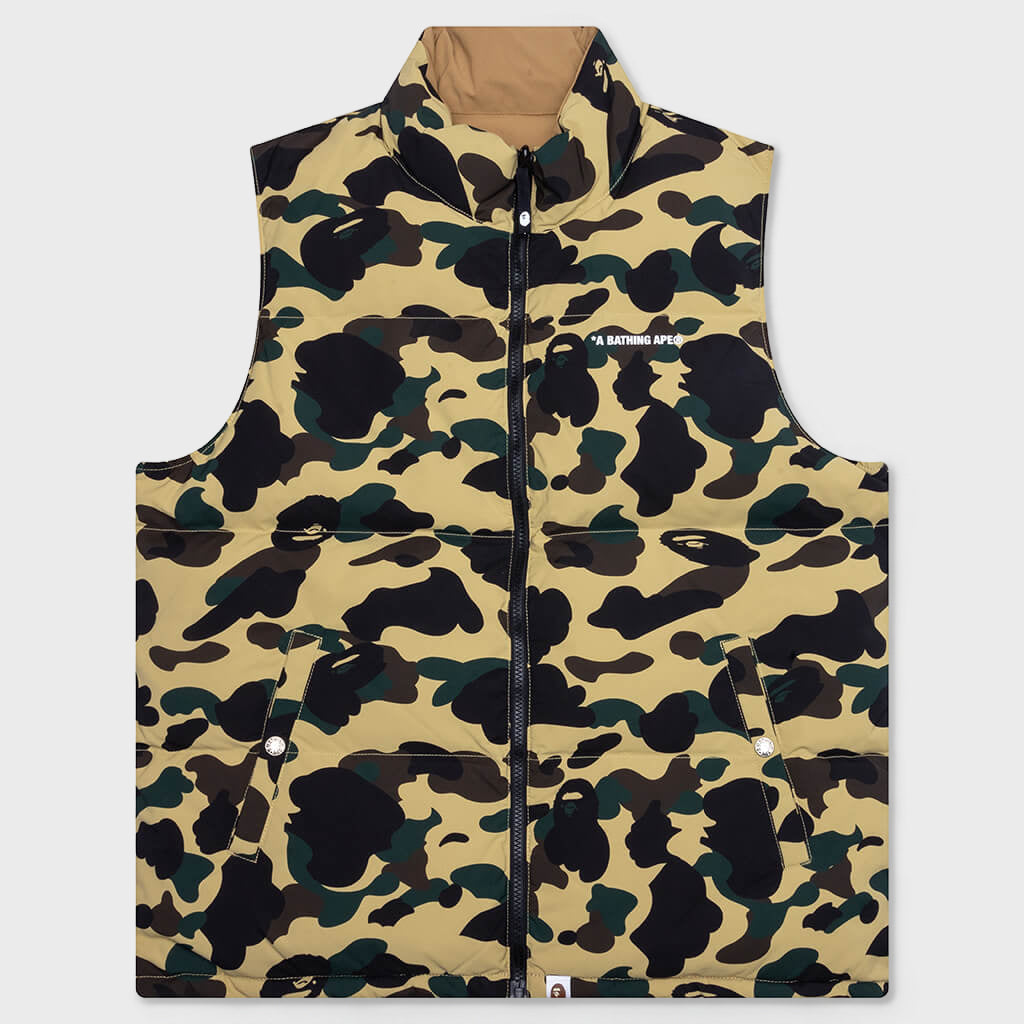 1st Camo Reversible Down Vest - Yellow – Feature