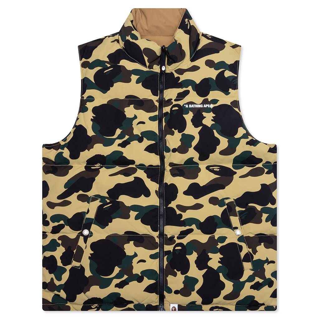 1st Camo Reversible Down Vest - Yellow – Feature
