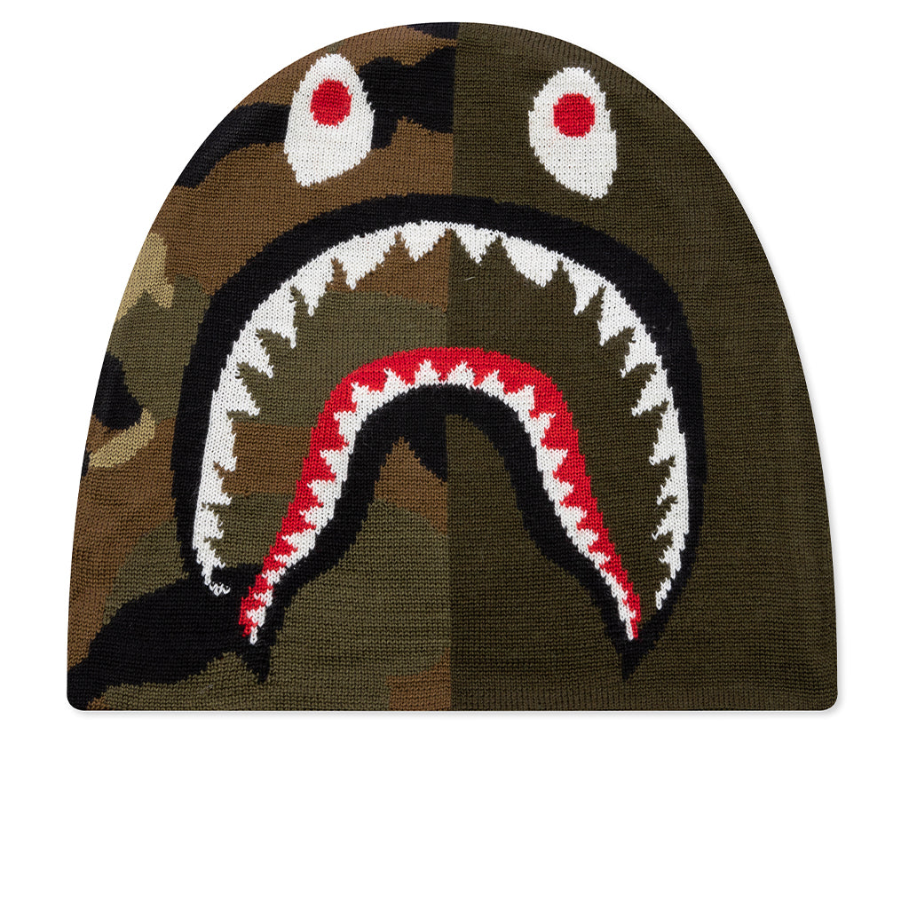 帽子 bape CAMO SHARK KNIT CAP 1st Shark Knit Cap - Olive Drab – Feature