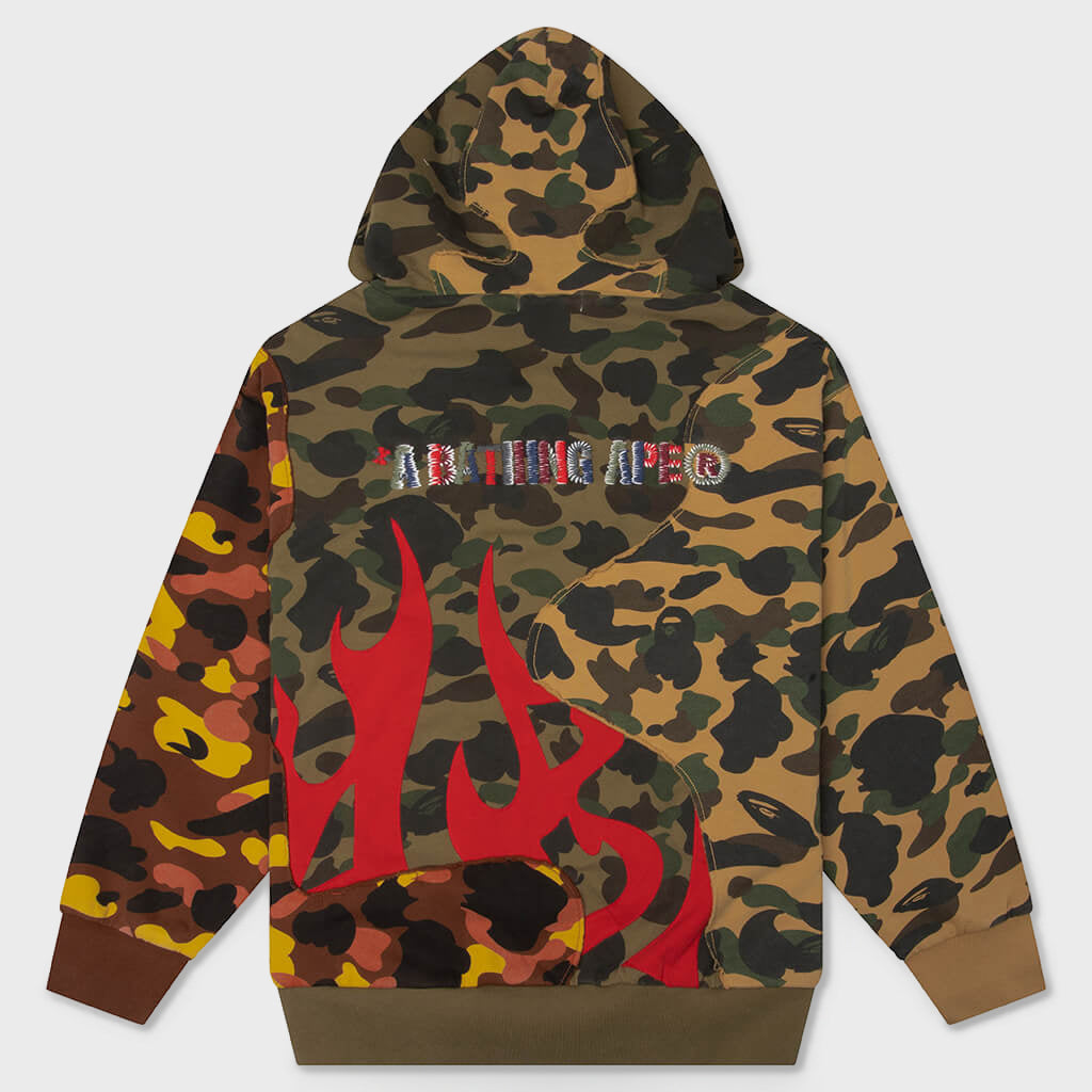 1st Camo Upcycled Relaxed Fit Full Zip Hoodie - Multi – Feature