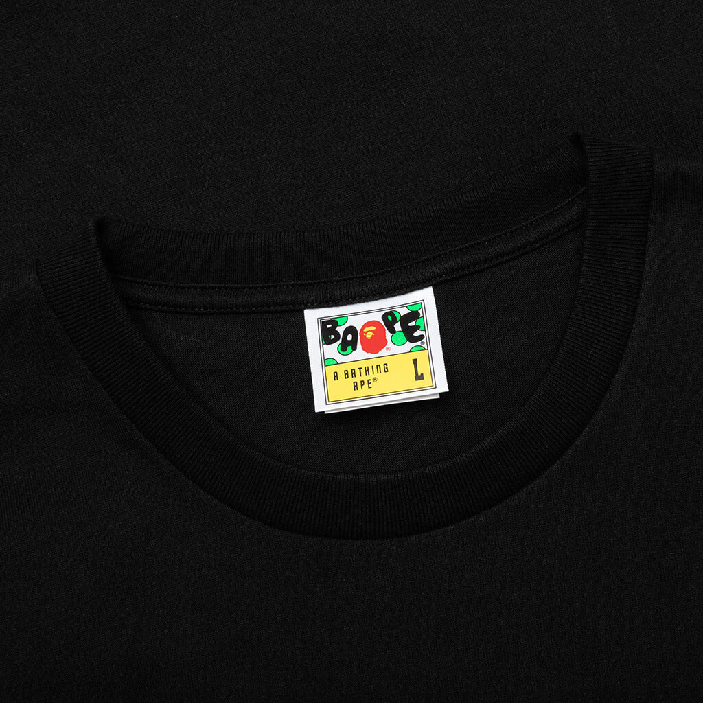 BAPE Broken College Black Tee discount black