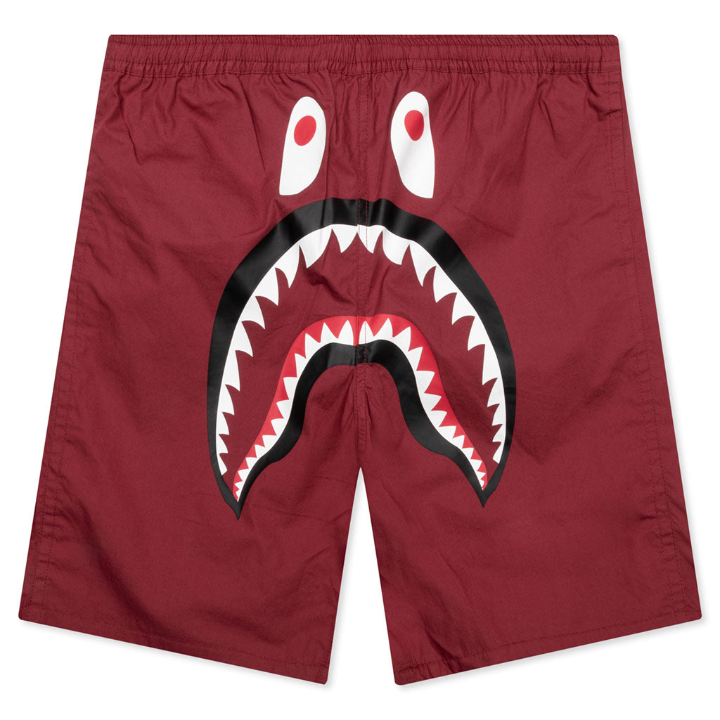 Color Camo Shark Sweat Shorts Red Camo Bape Shorts A Bathing Ape