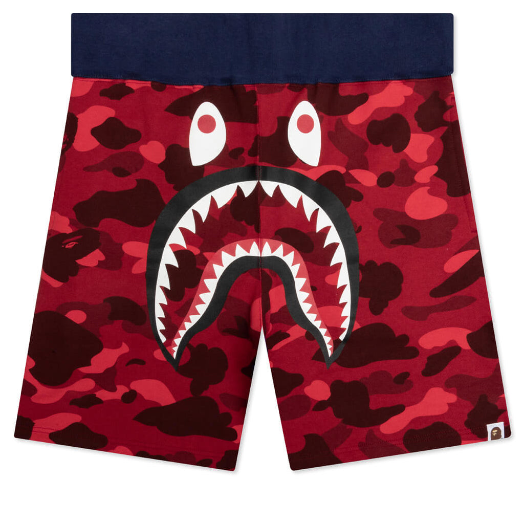 Crazy Camo Shark Sweat Shorts - Red – Feature