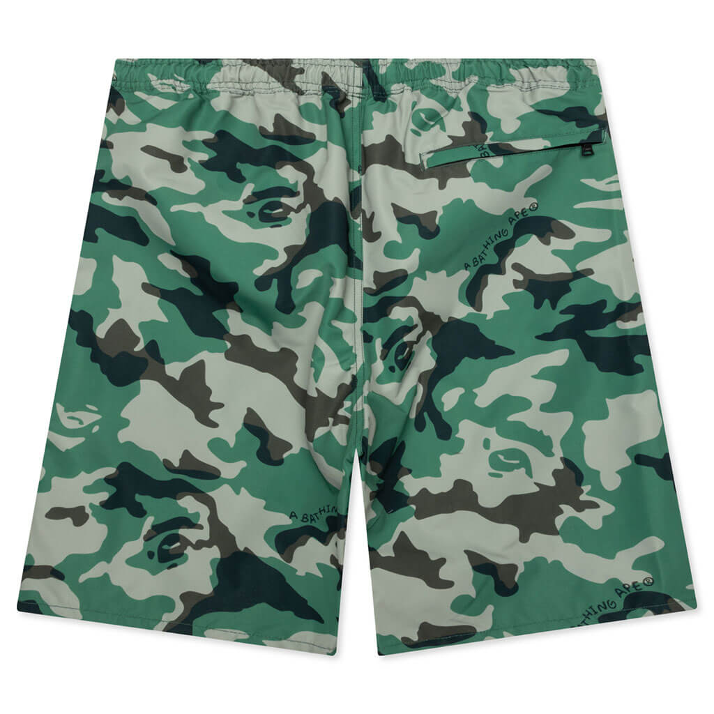 Woodland Camo Beach Shorts - Olive Drab – Feature