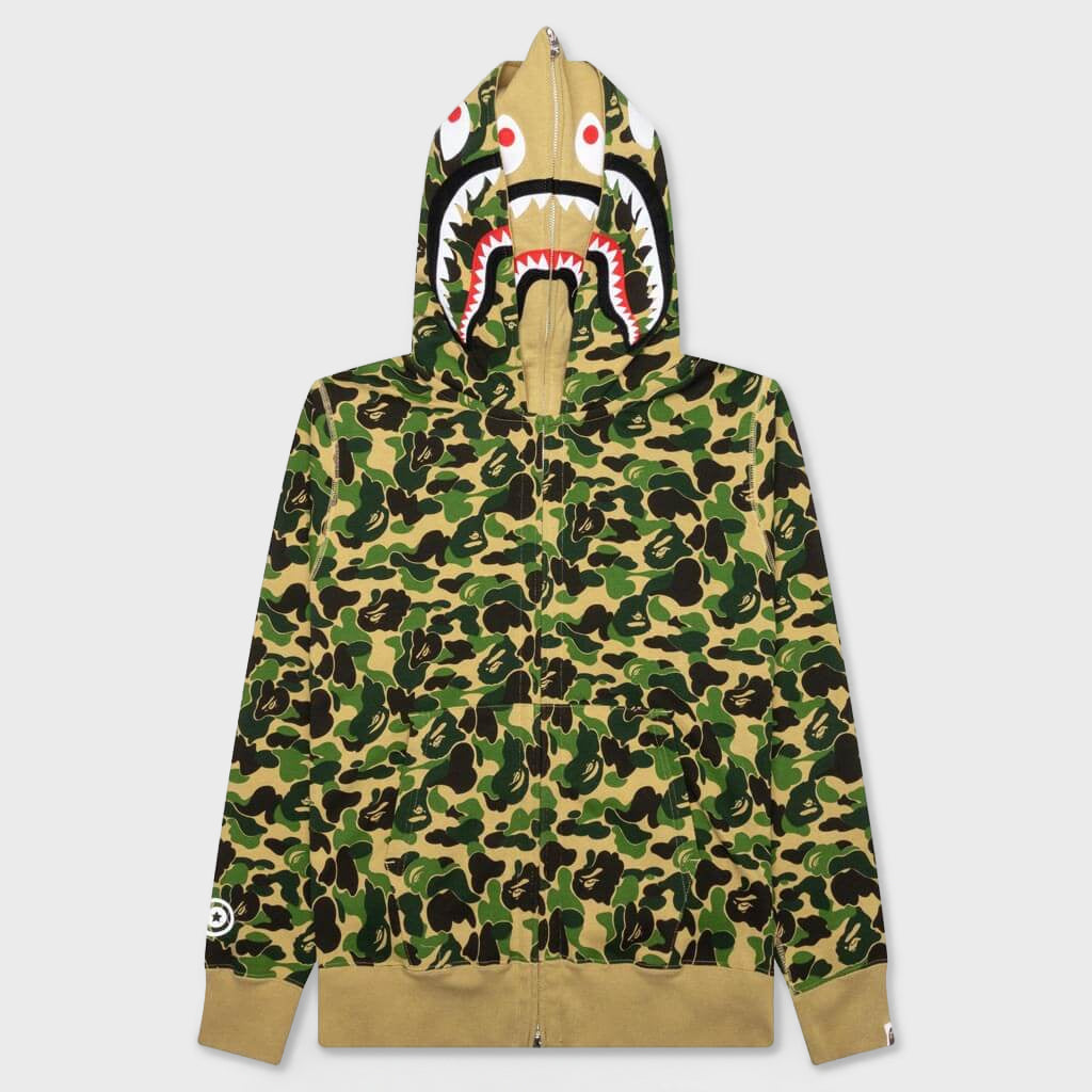 Abc Camo Double Shark Full Zip Hoodie - Green – Feature