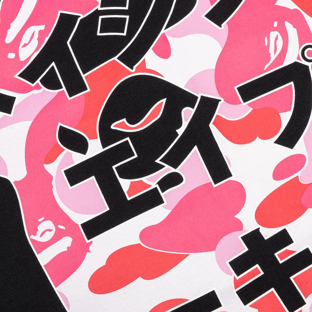 Abc Camo Japanese Letters L/S Tee - Black/Pink – Feature