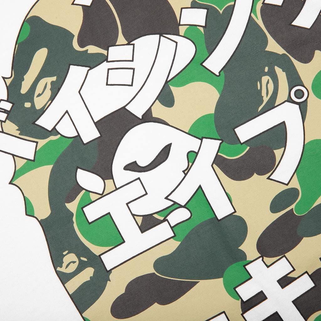 Abc Camo Japanese Letters L/S Tee - White/Green – Feature