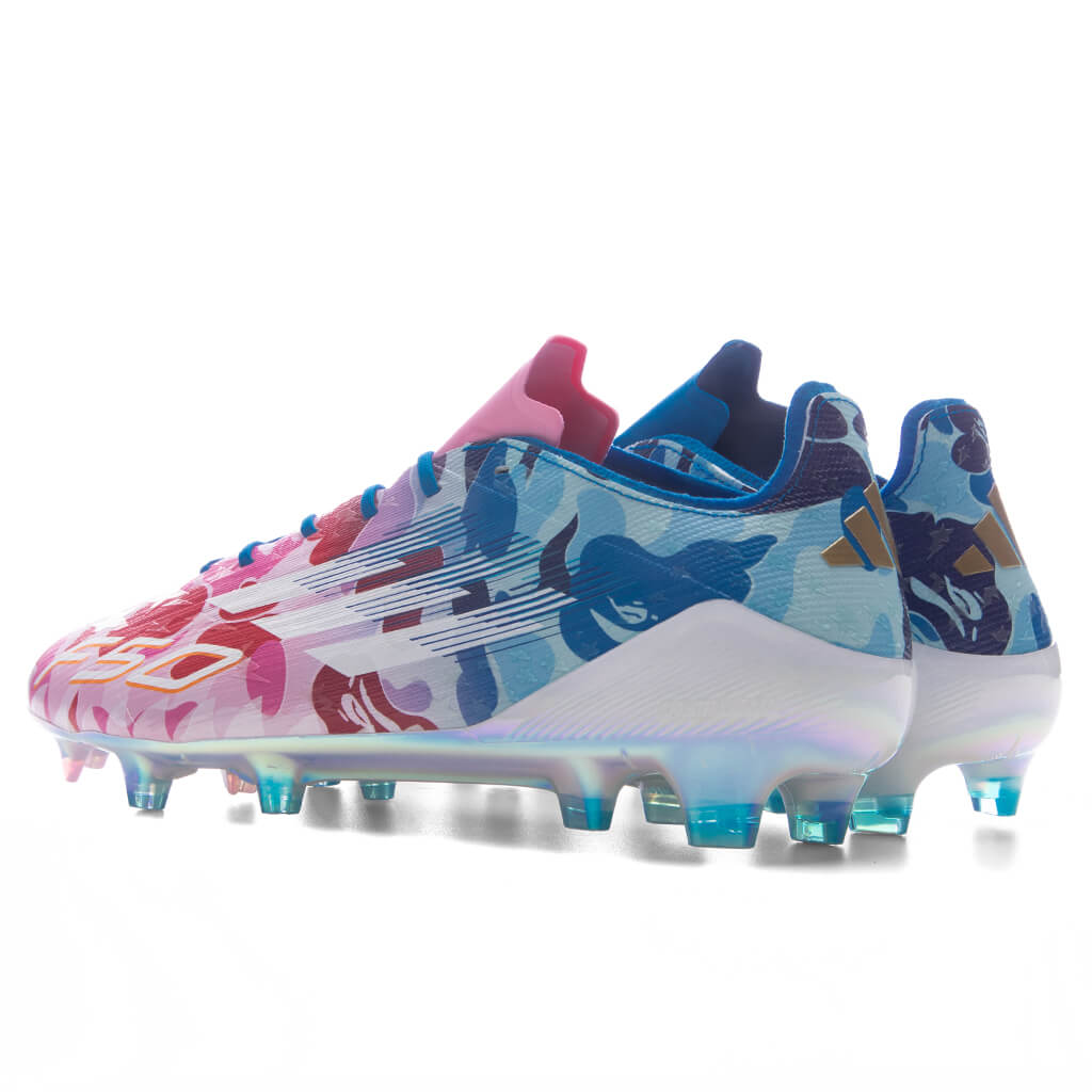 Adidas x BAPE F50 Elite Firm Ground Cleats - Clear Pink/Cloud