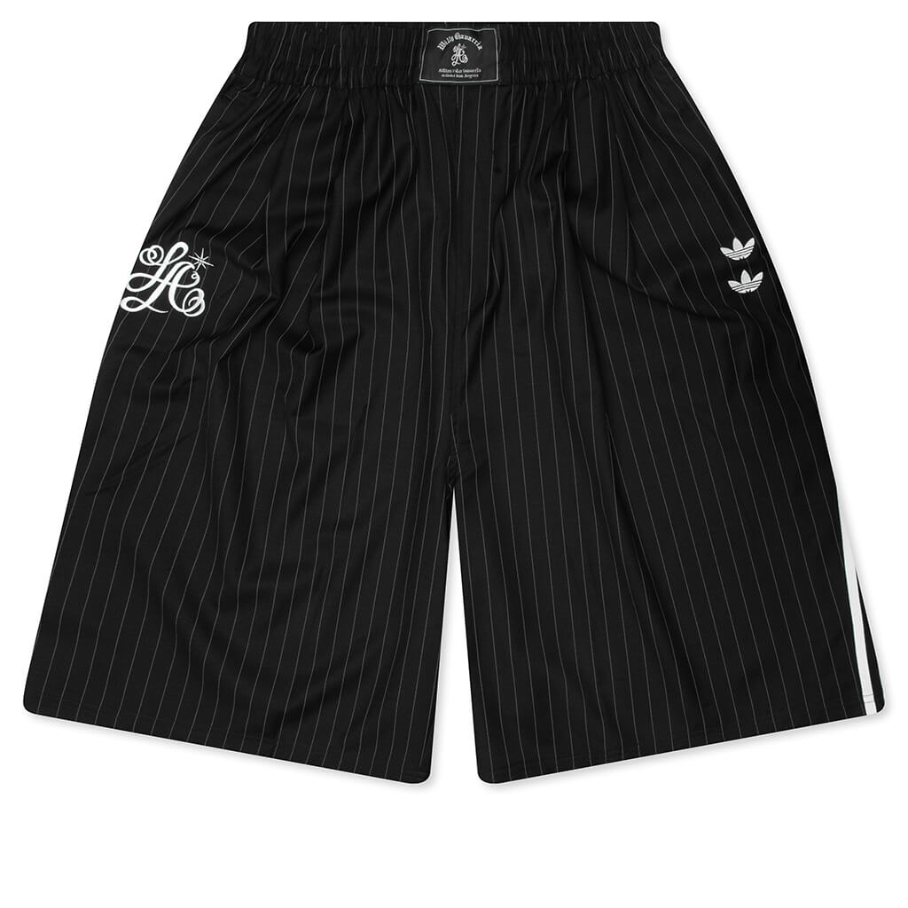 Adidas Originals x Willy Chavarria Pinstripe Shorts - Black/White