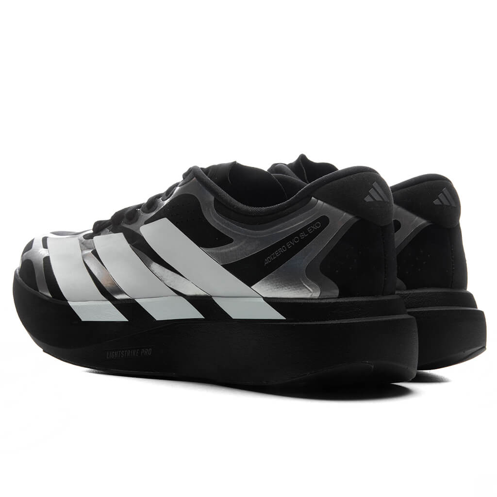 Adizero Evo SL Exo - Core Black/Footwear White/Iron Metallic – Feature