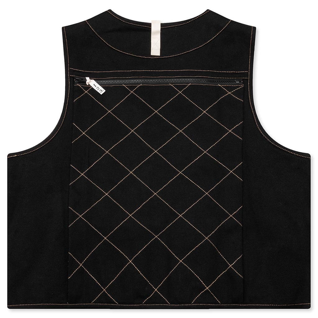 Canvas Utility Vest Black Feature