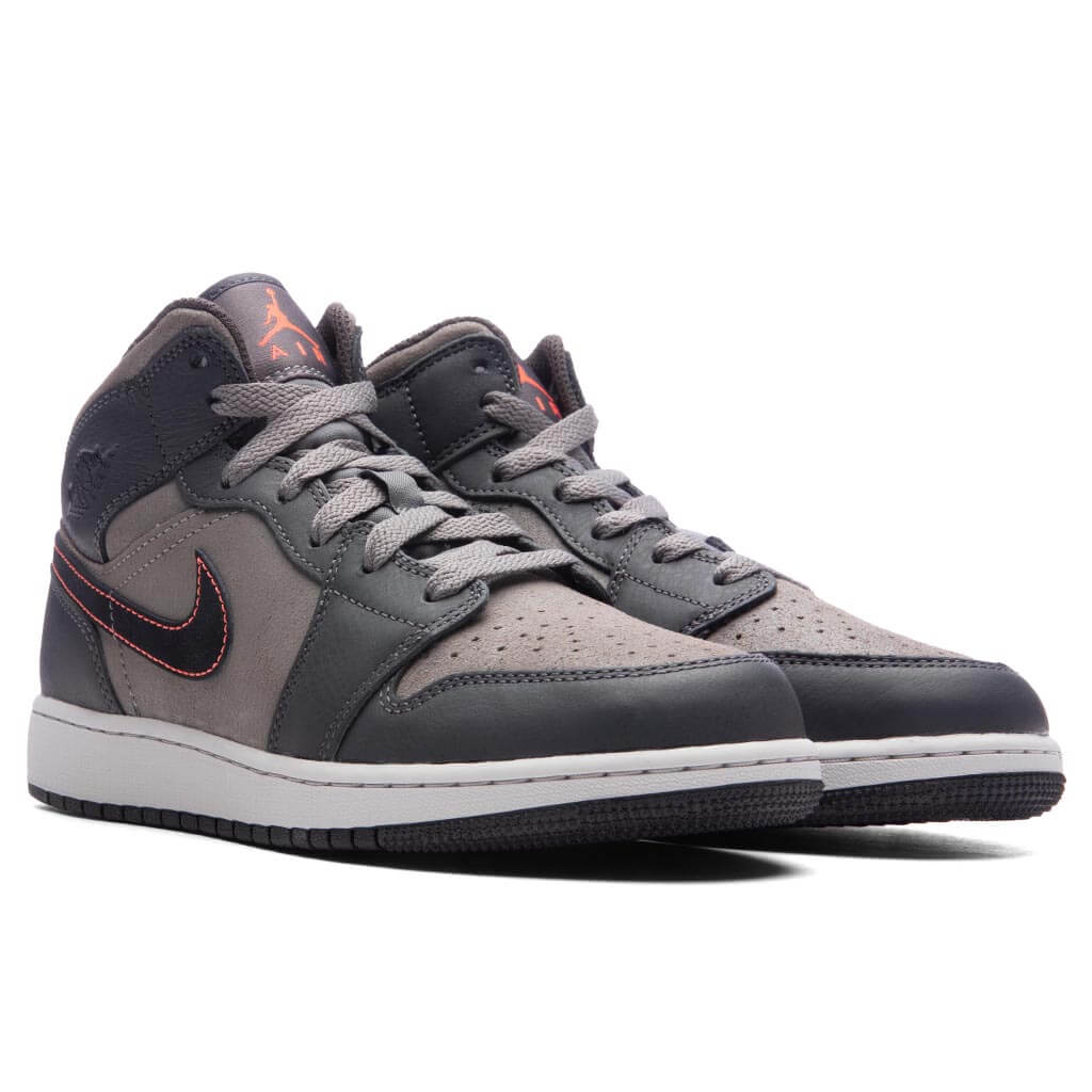 Air Jordan 1 Mid SE BG (GS) - Night Stadium/Black/Flat Pewter â Feature