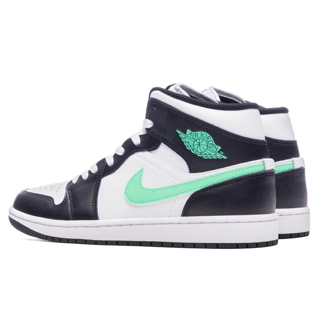 Air Jordan Mid White/Green Glow/Black