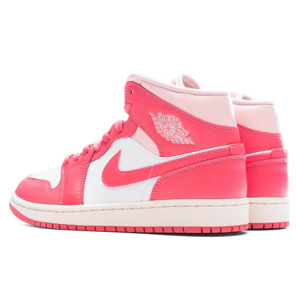 Women's Air Jordan 1 Mid - White/Sea Coral/Atmosphere â Feature
