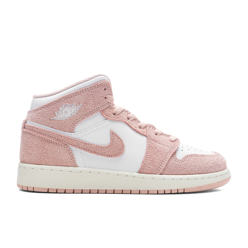 靴 Nike GS AirJordan 1 Mid Medium Soft Pink Buy Air Jordan 1 Mid GS 'Pink Foam' - 555112 601 | GOAT CA
