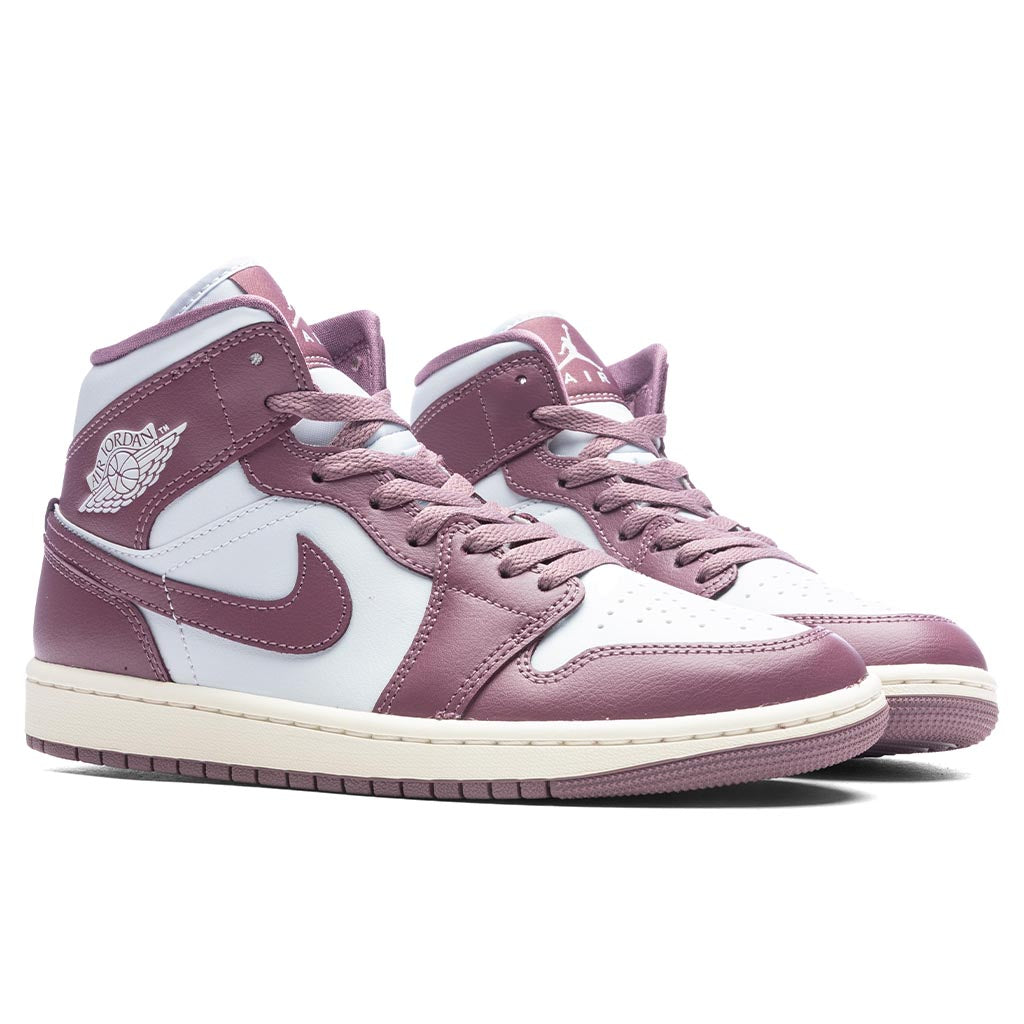 Women's Air Jordan Mid Pure Platinum/Sky J Mauve/Sail – Feature