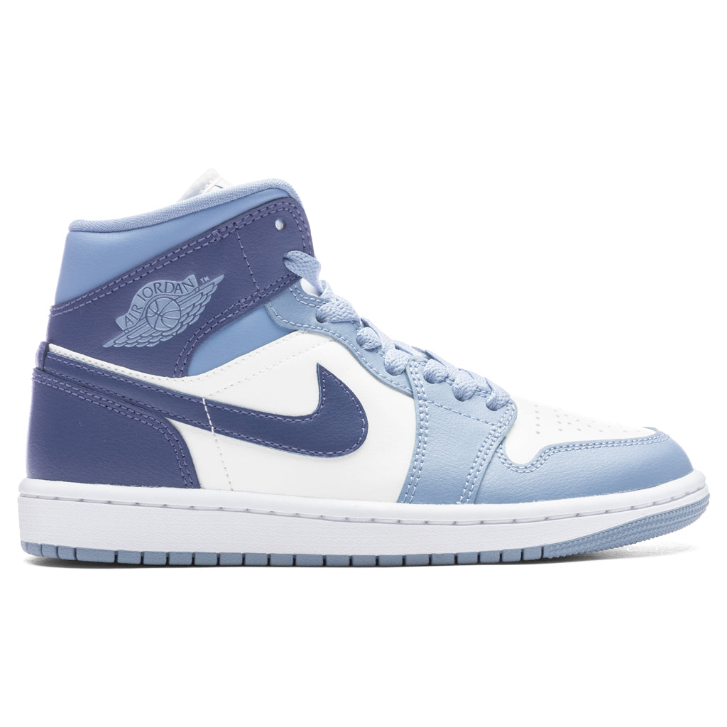 Women's Air Jordan 1 Mid - Sail/Diffused Blue/Blue Grey – Feature