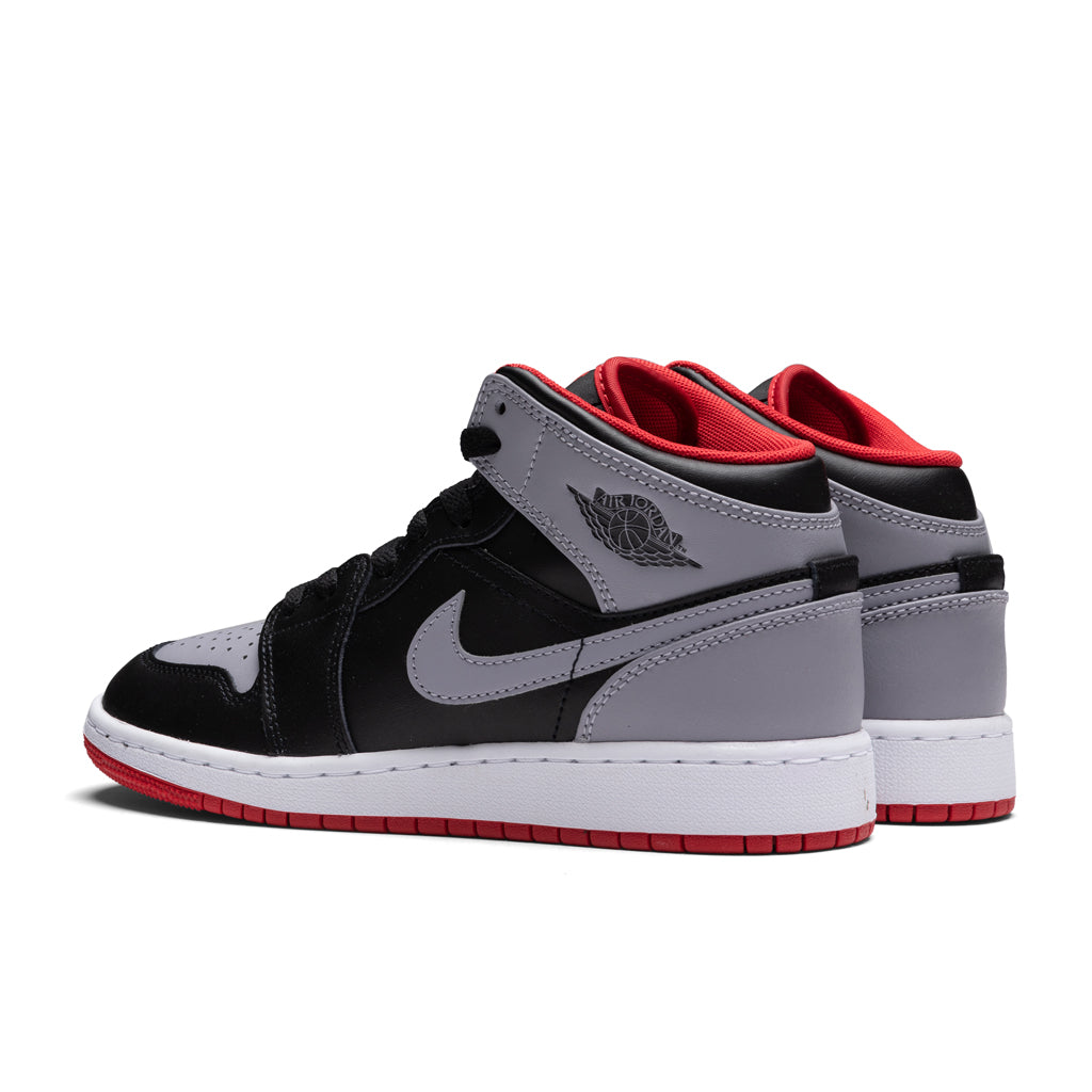 Air Jordan 1 Mid (GS) - Black/Cement Grey/Fire Red â Feature