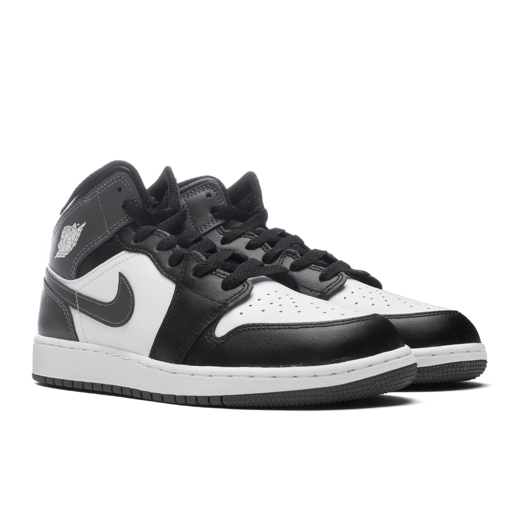 AirJordan1MID(GS)BLACK/IRON GREY •WHITE Air Jordan 1 Mid (GS) - Black/Iron Grey/White – Feature