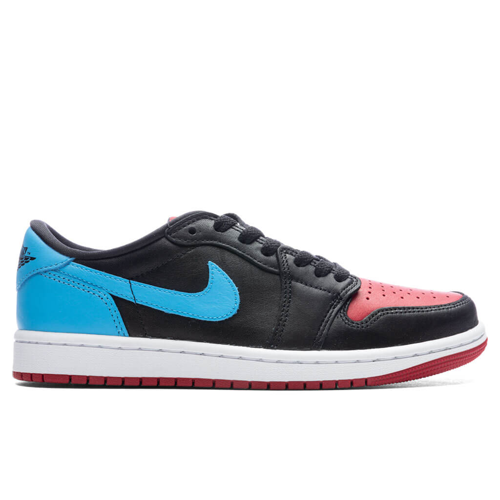 Women's Air Jordan Retro Low OG Black/Dark Powder Blue/Gym Red