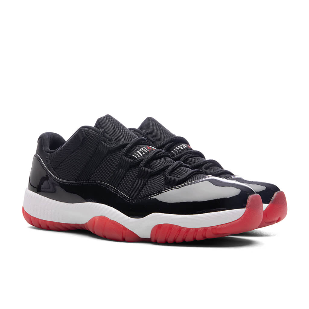 jordan 11 retro low gs black varsity red white