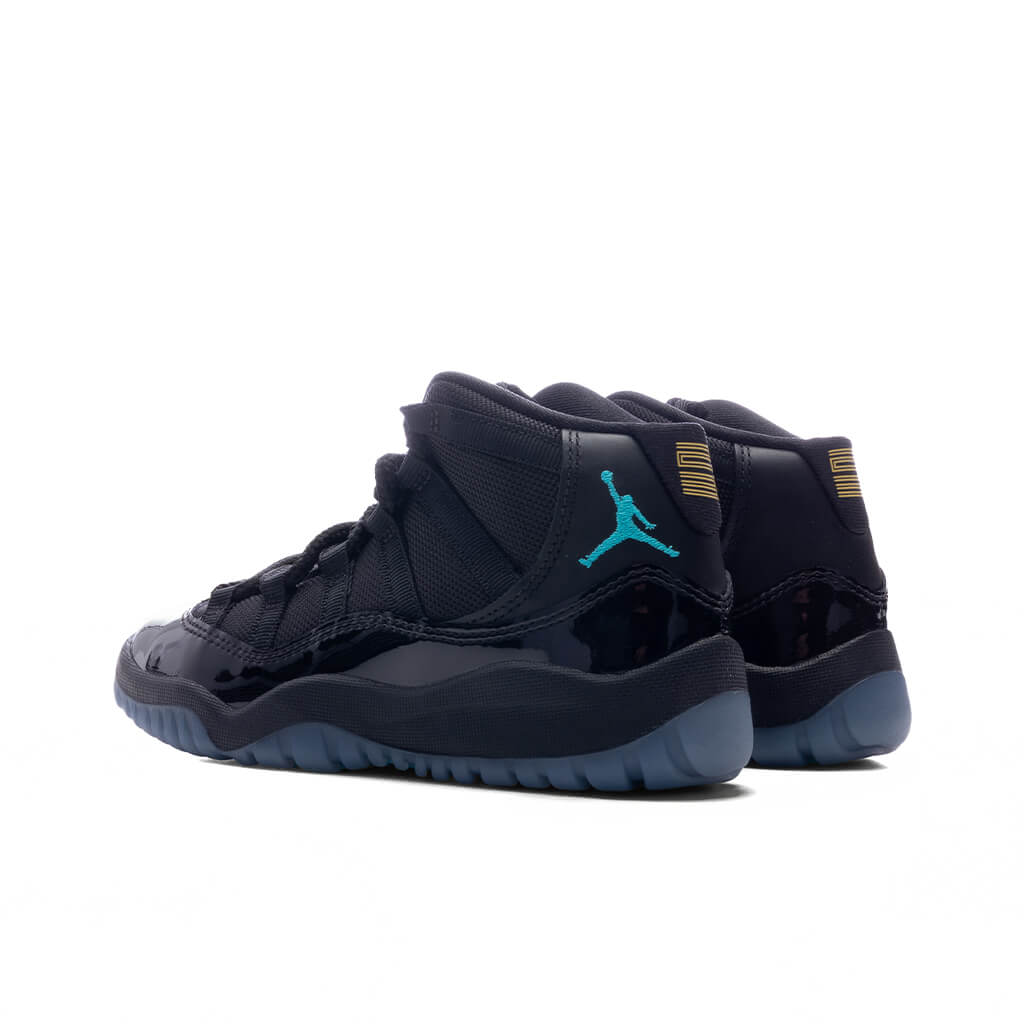 Air Jordan 11 Retro 'Gamma' (PS) - Black/Gamma Blue/Varsity Maize – Feature, image size:1024x1024