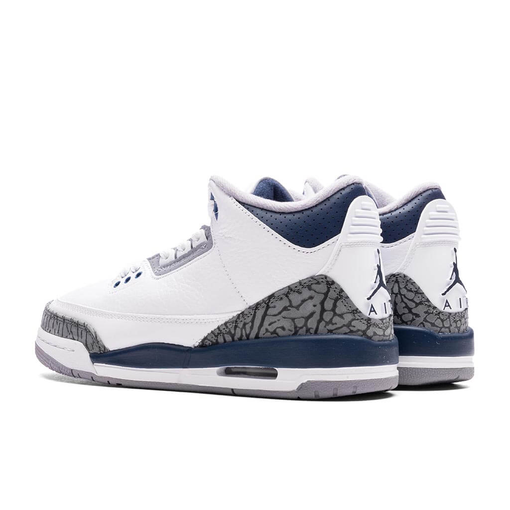 jordan 3 retro white midnight navy cement grey black