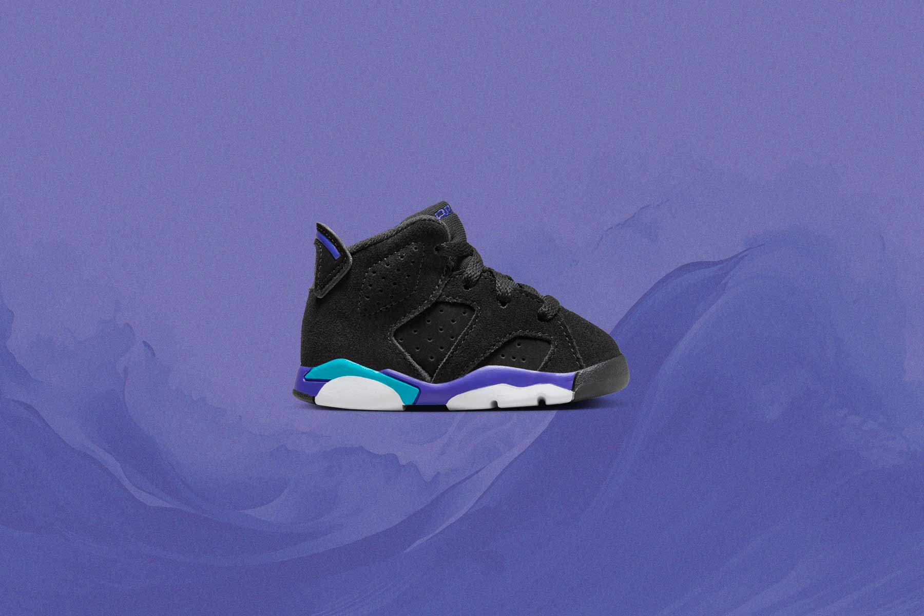 Air Jordan Retro (TD) 'Aqua' Black/Bright Concord/Aquatone