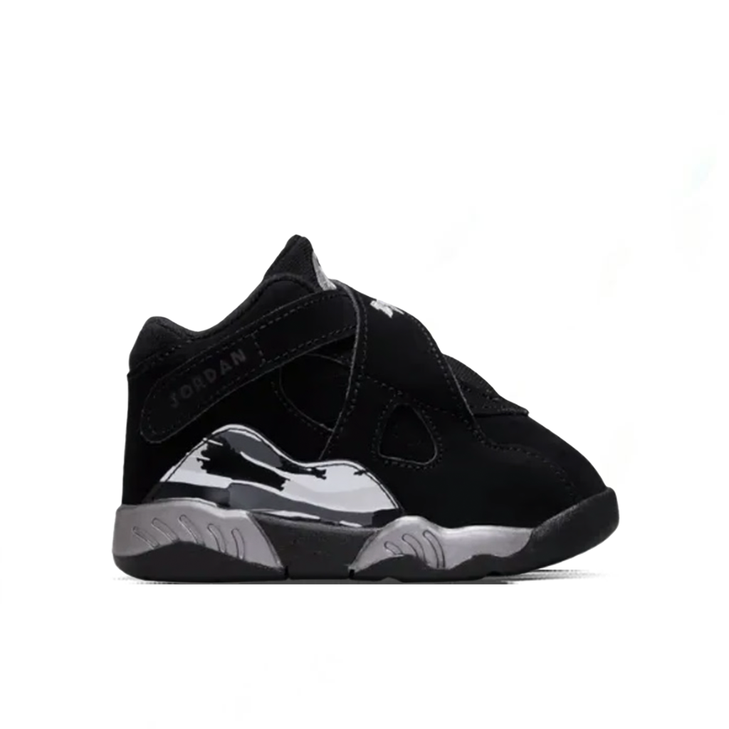 Air Jordan 8 Retro 'Chrome' (TD) - Black/Light Graphite/White