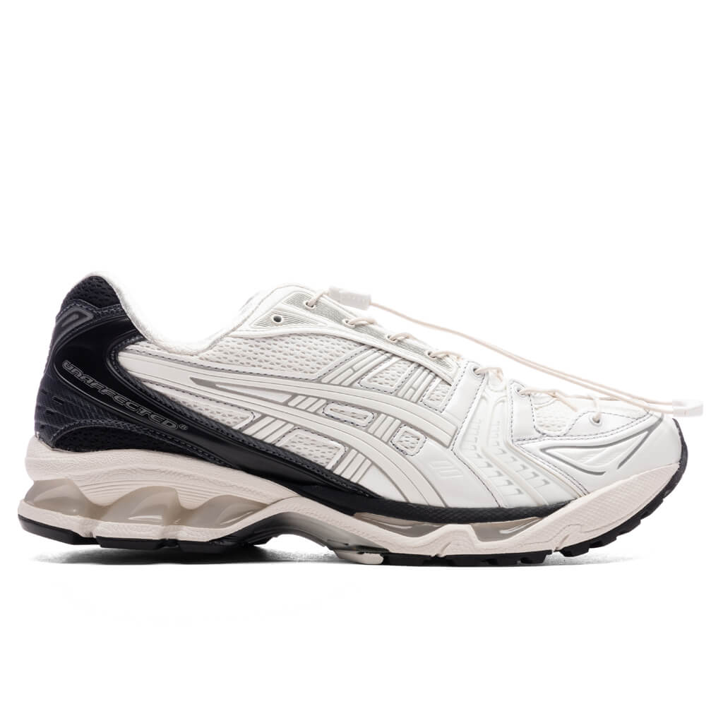 Asics x Unaffected Gel-Kayano 14 - Bright White/Jet Black – Feature