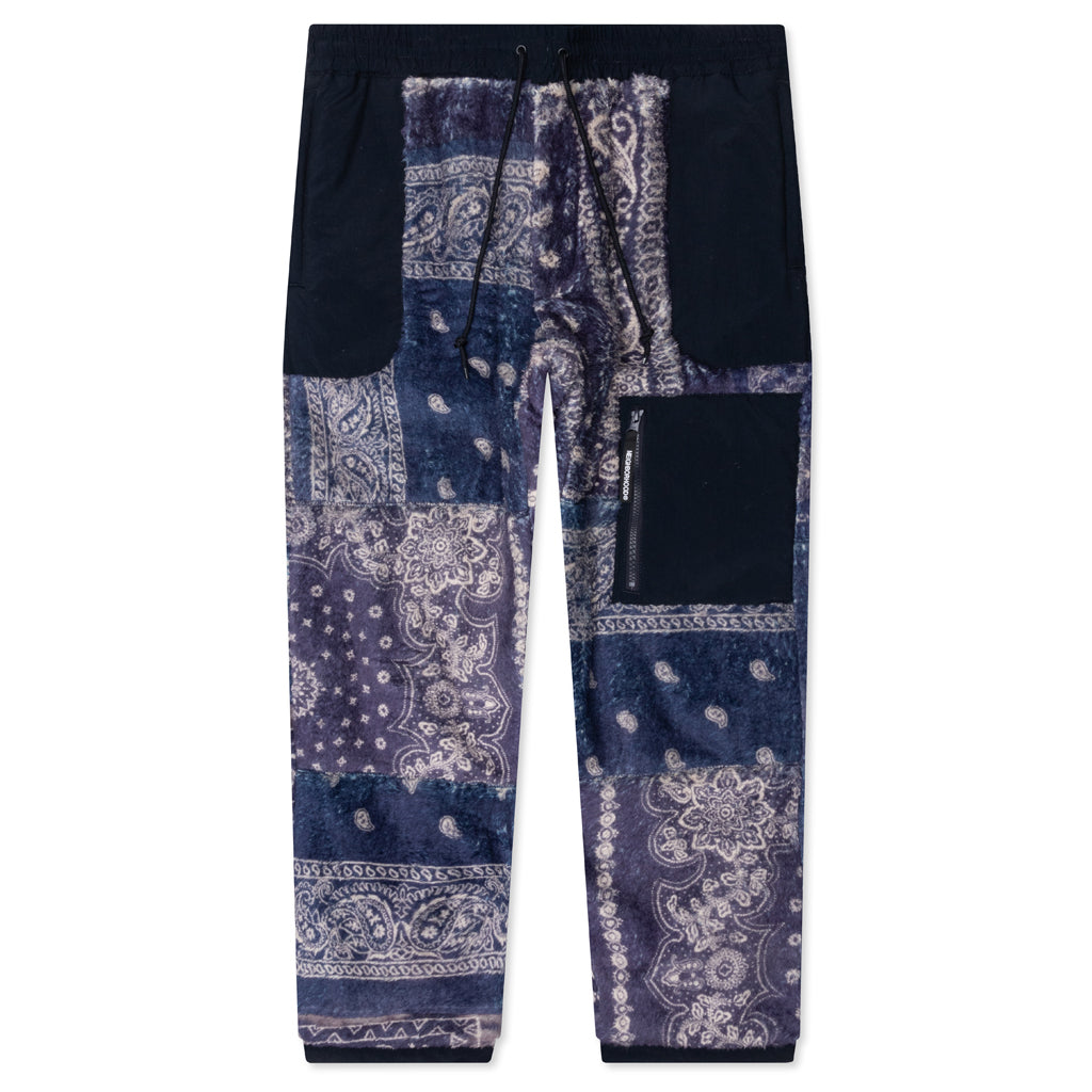 Bandana Pattern Fleece Pants - Navy – Feature