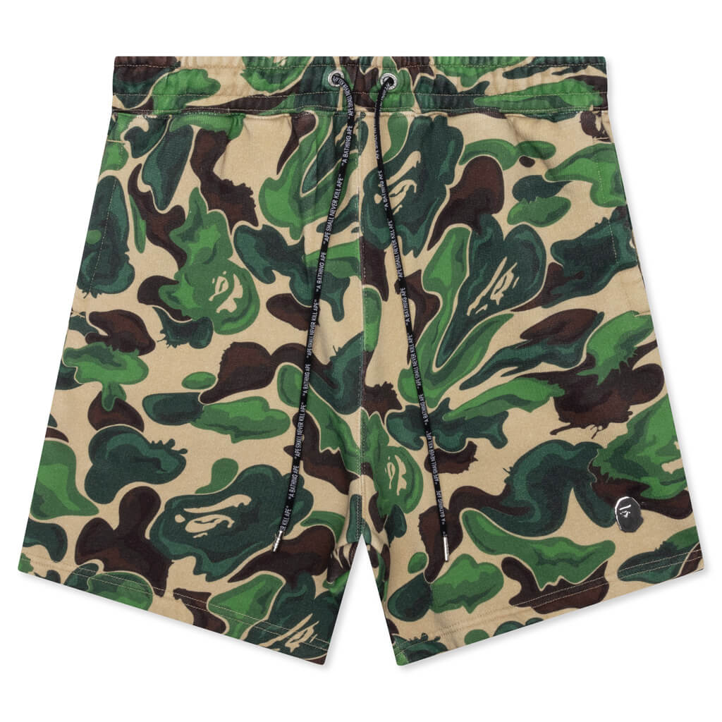 BAPE: Green ABC Camo Shorts