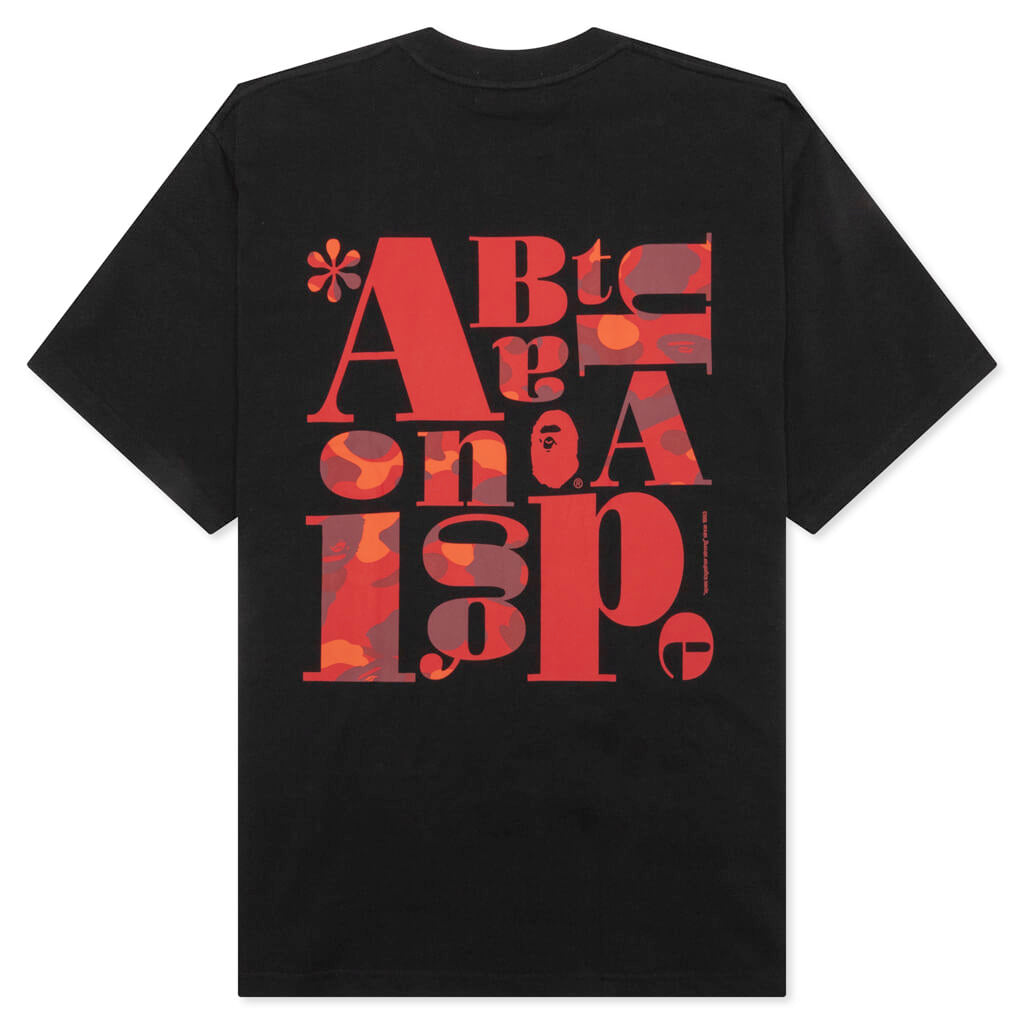 Bape Text Graphic Tee - Black – Feature
