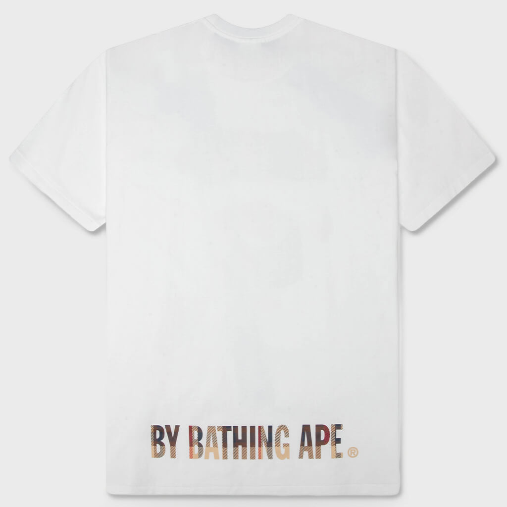 BAPE Check Ape Face Tee - White/Red – Feature