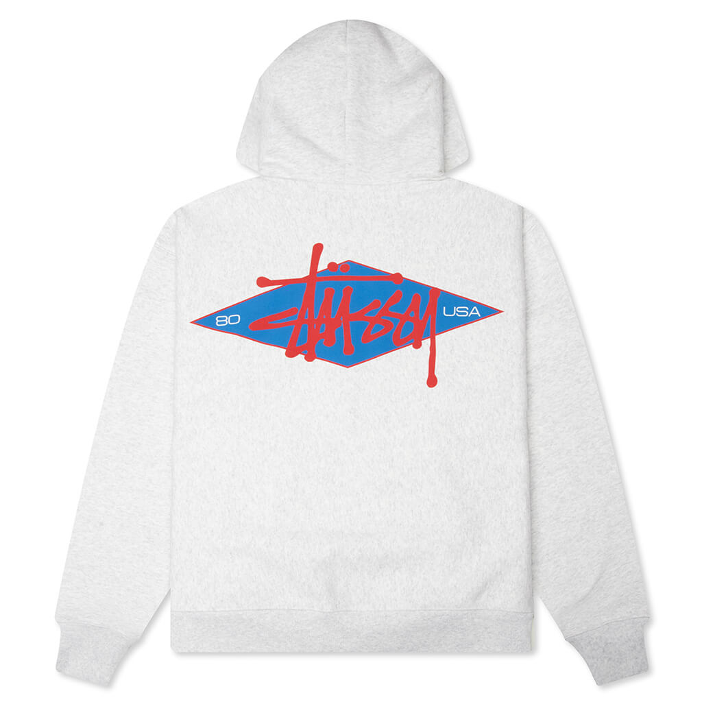 Basic Diamond Zip Hoodie - Ash Heather – Feature
