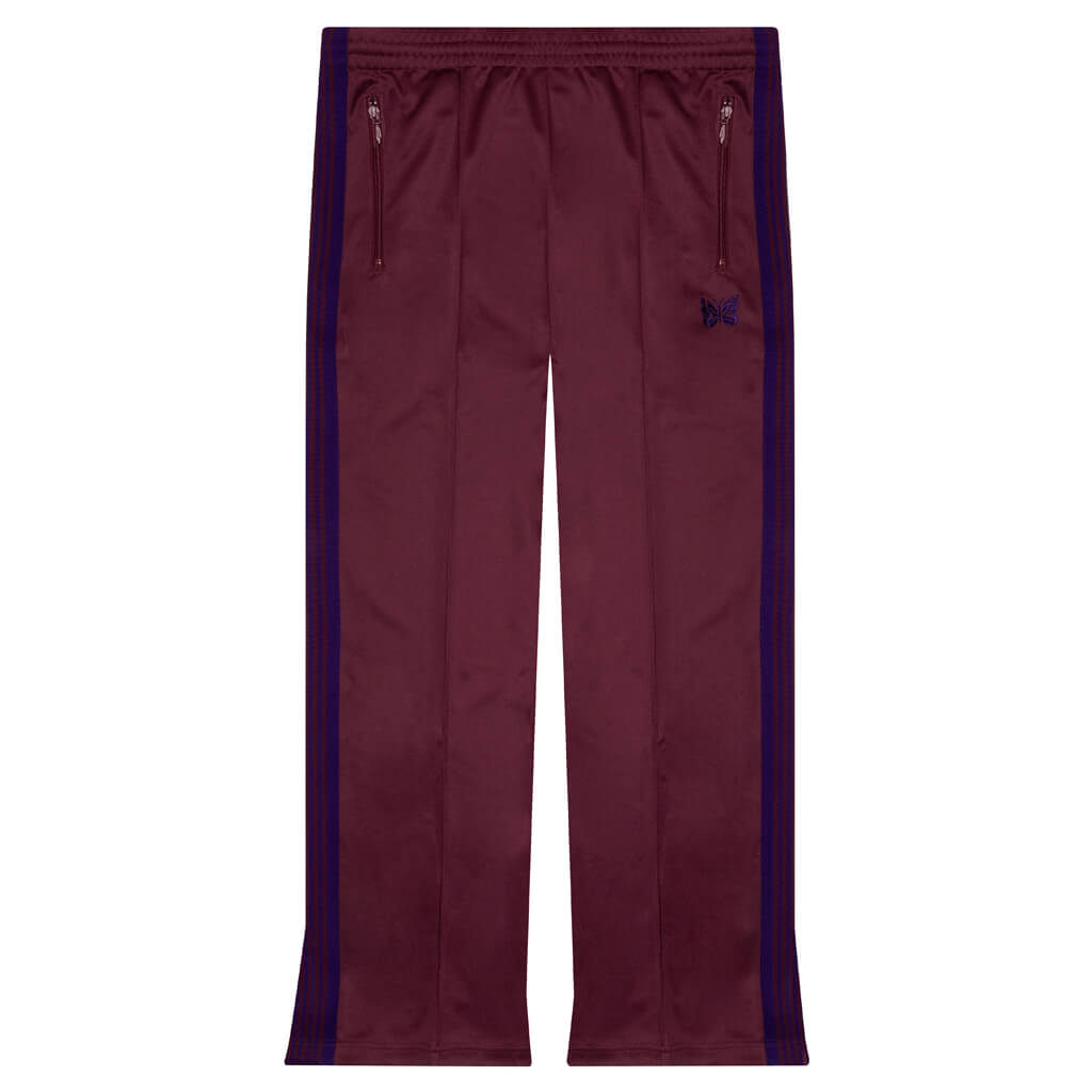 Boot-Cut Track Pant Poly Smooth - Wine