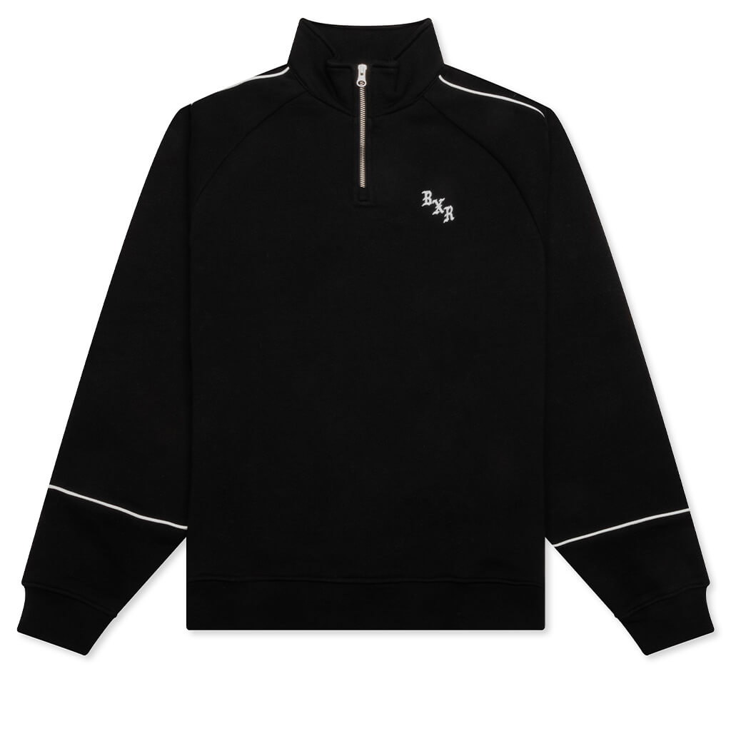 BxR Piped Quarter Zip Sweater - Black – Feature
