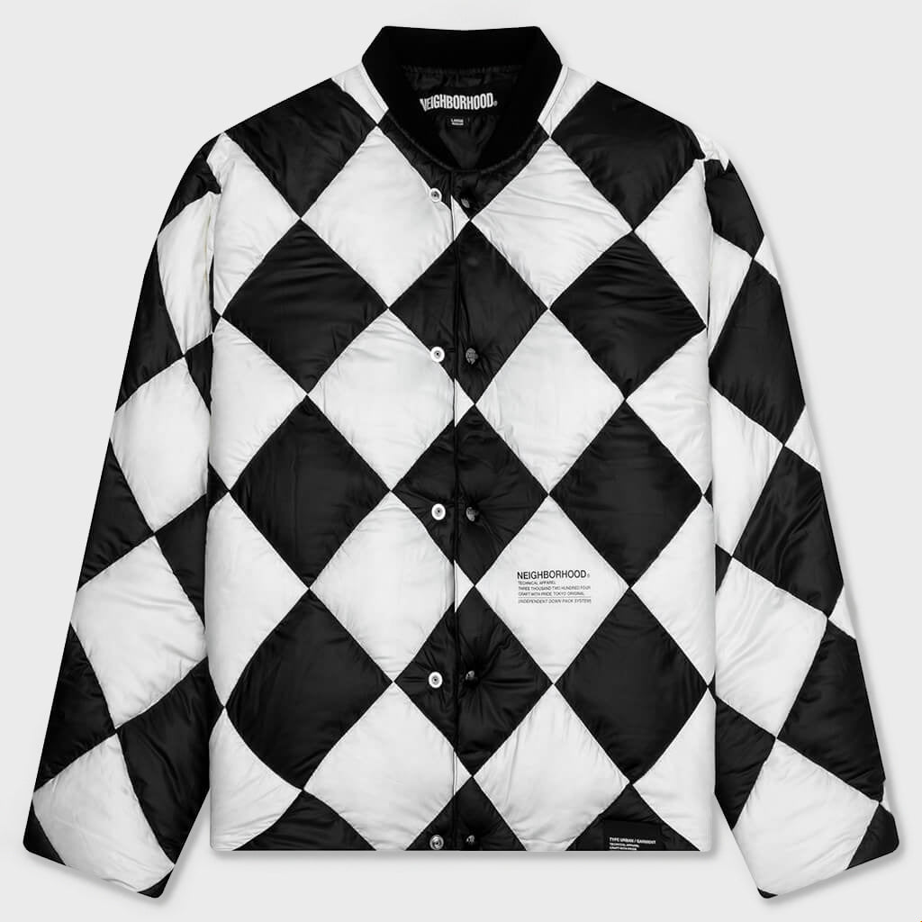 ジャケット・アウター NEIGHBORHOOD CHECKER DOWN JACKET Checker Down Jacket - White – Feature