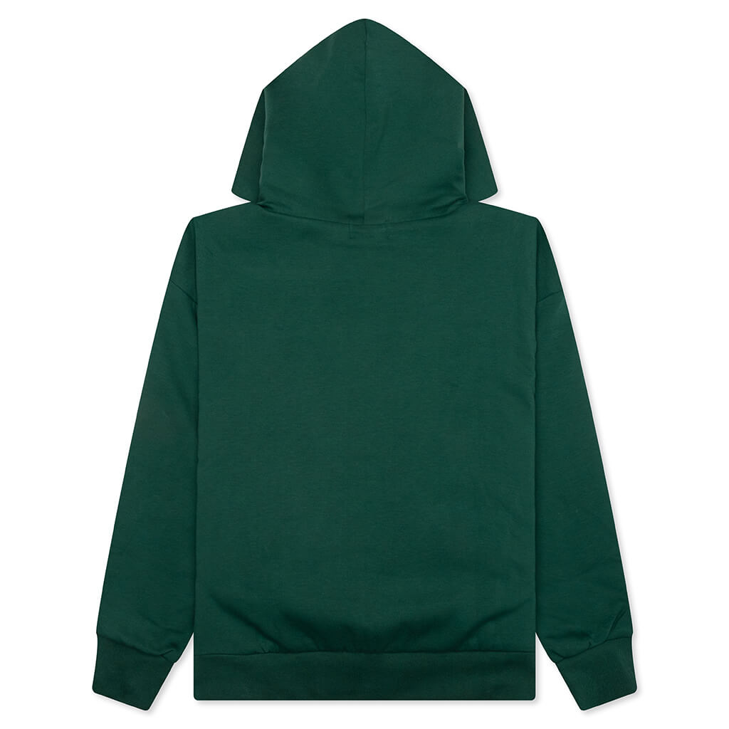 College Puffy Relaxed Fit Pullover Hoodie Green – Feature