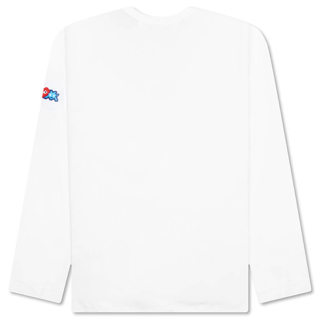 Comme des Garcons PLAY x the Artist Invader L/S Tee - White – Feature