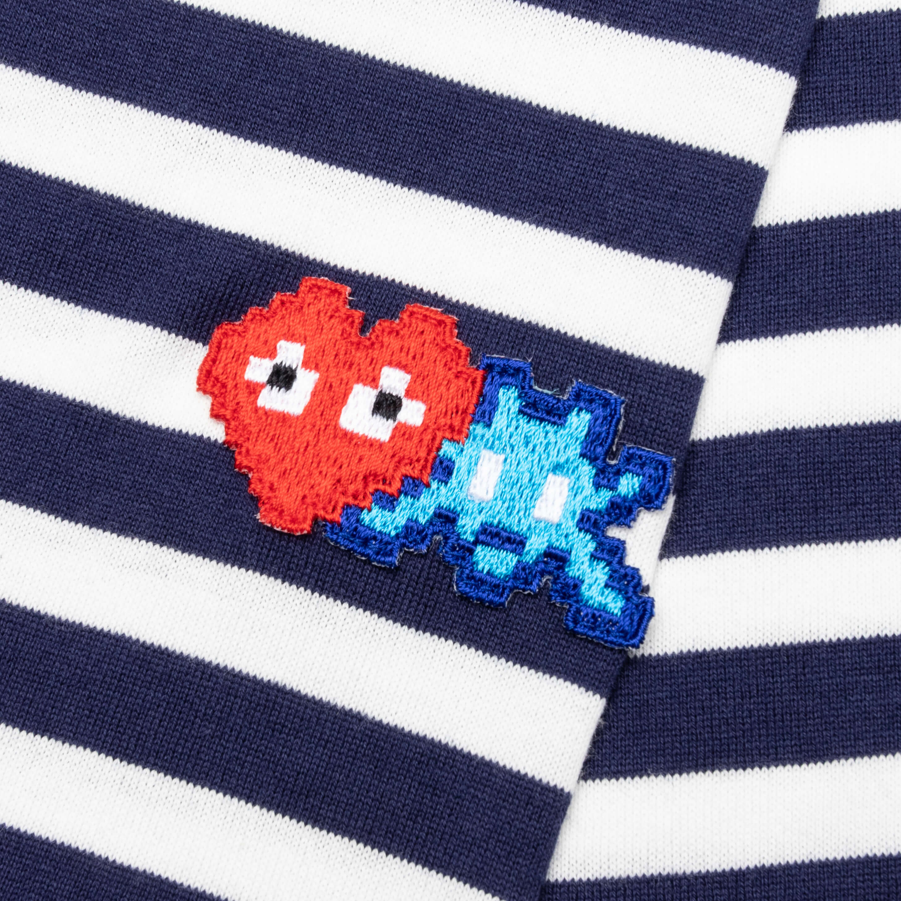 Comme des Garcons PLAY x the Artist Invader Striped L/S Tee - Blue