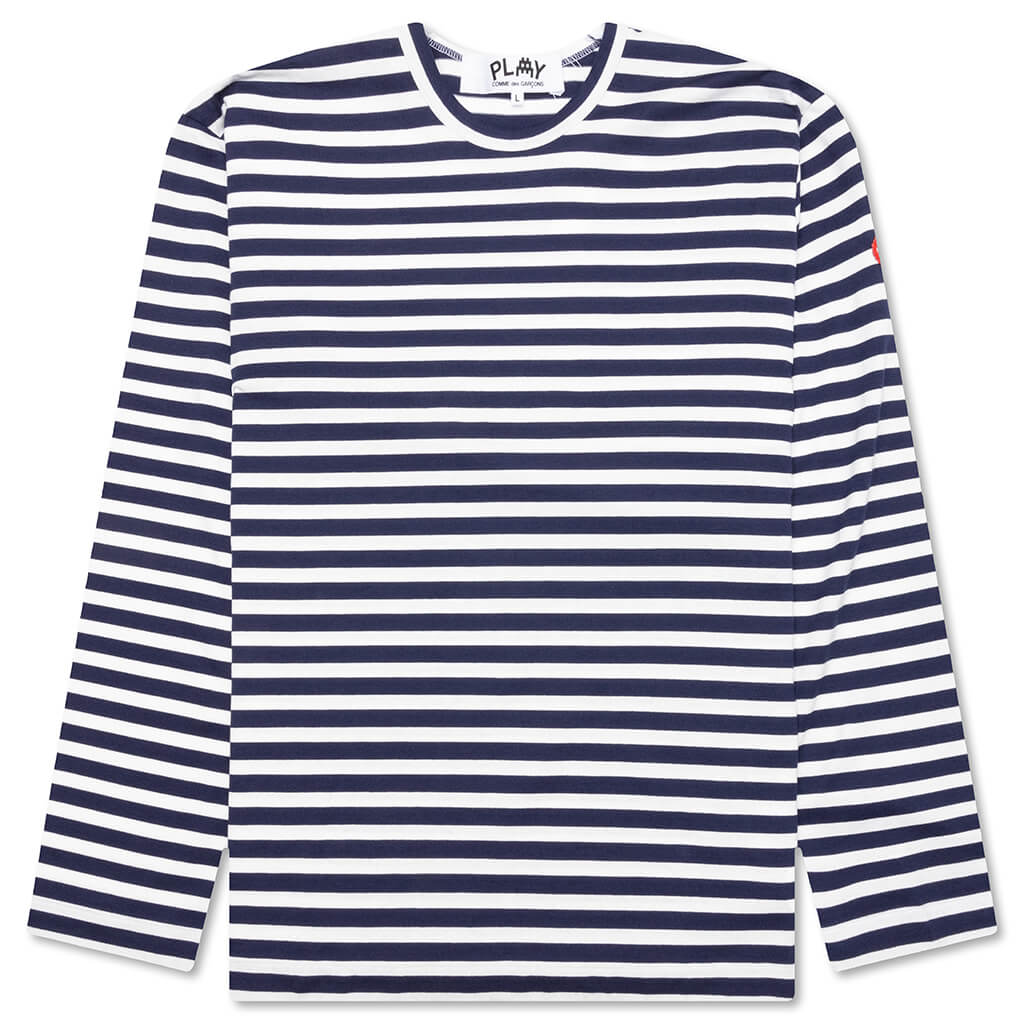 Comme des Garcons PLAY x the Artist Invader Striped L/S Tee