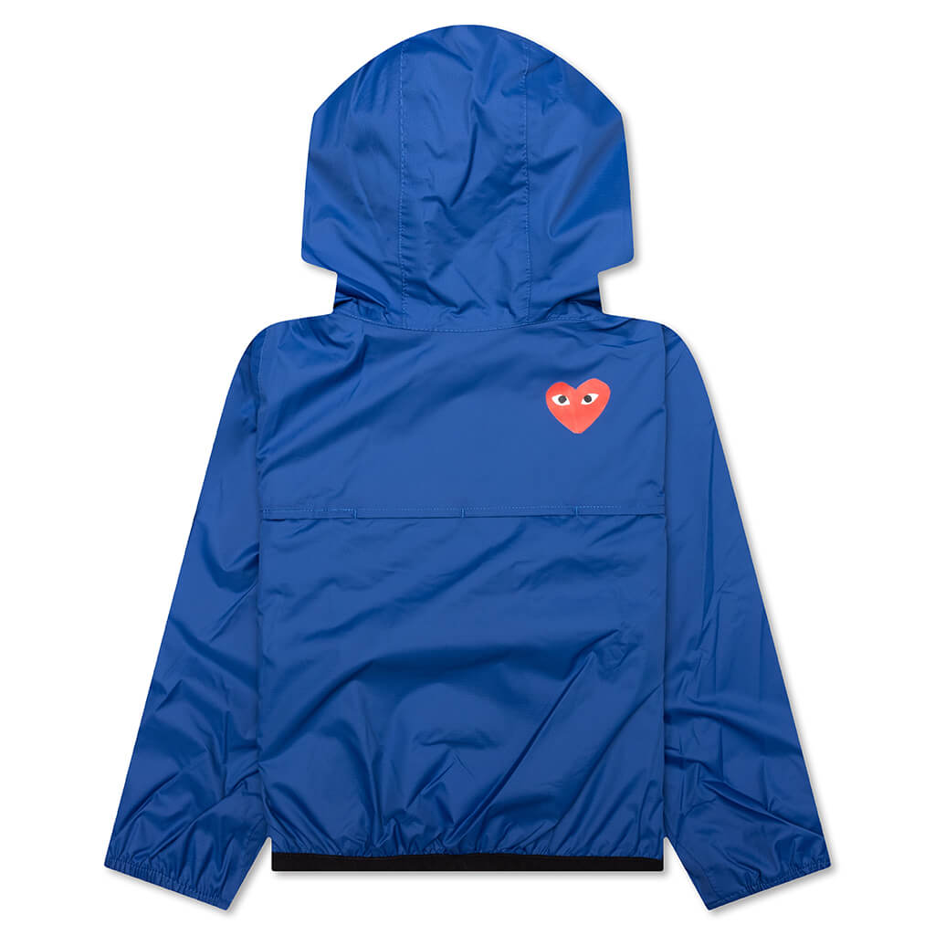 Comme des Garcons Play x K-Way Kids Half Zip Jacket - Blue