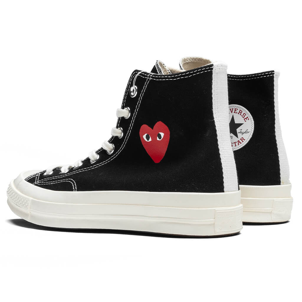 Converse x Comme Des Garcons PLAY All Star Chuck '70 Hi Small Red Heart Black