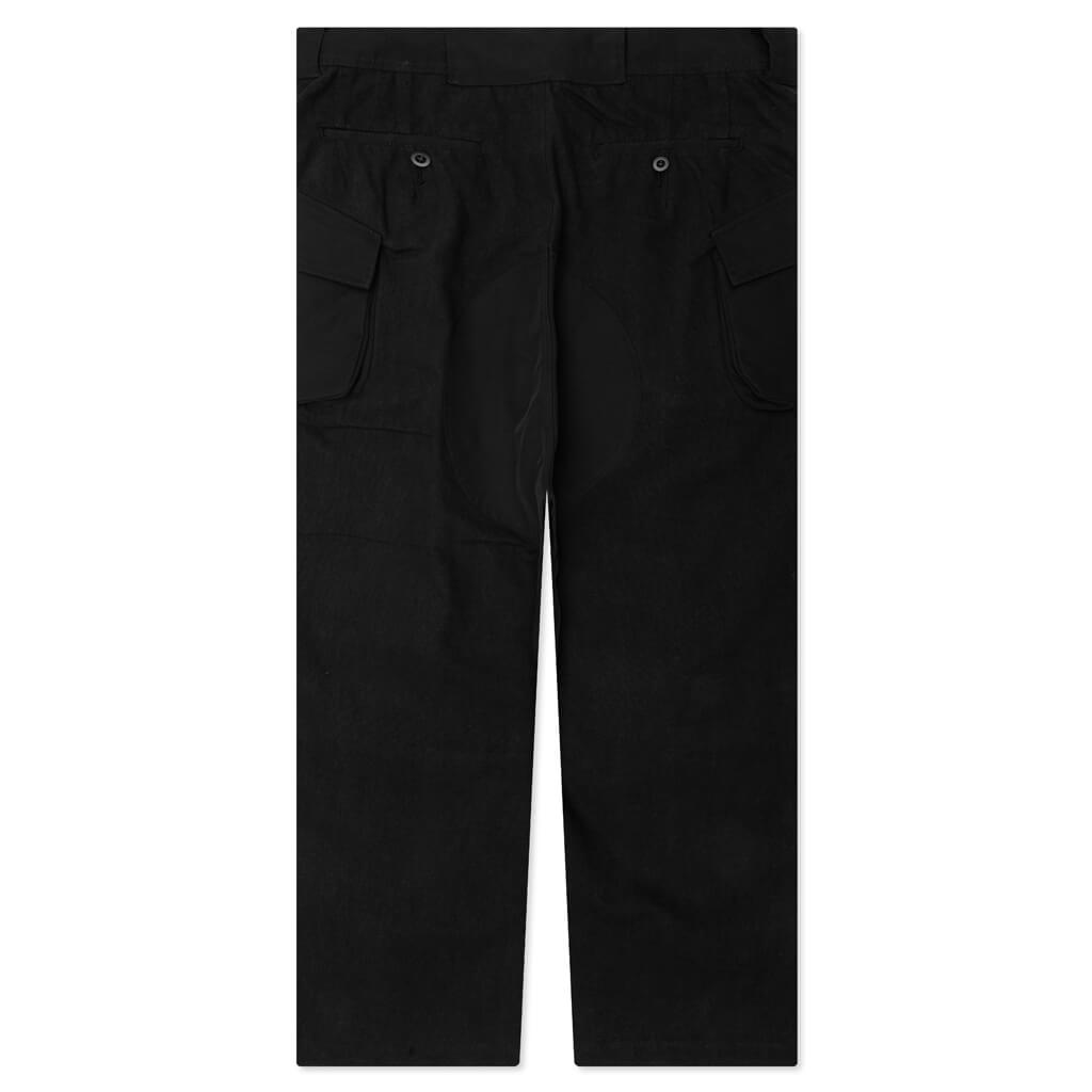 comfort fit cotton pants - ochre black